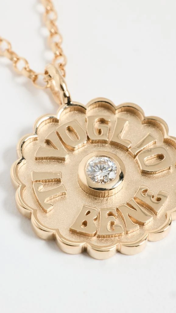 Marlo Laz Small Ti Voglio Bene Charm Rolo Necklace 4