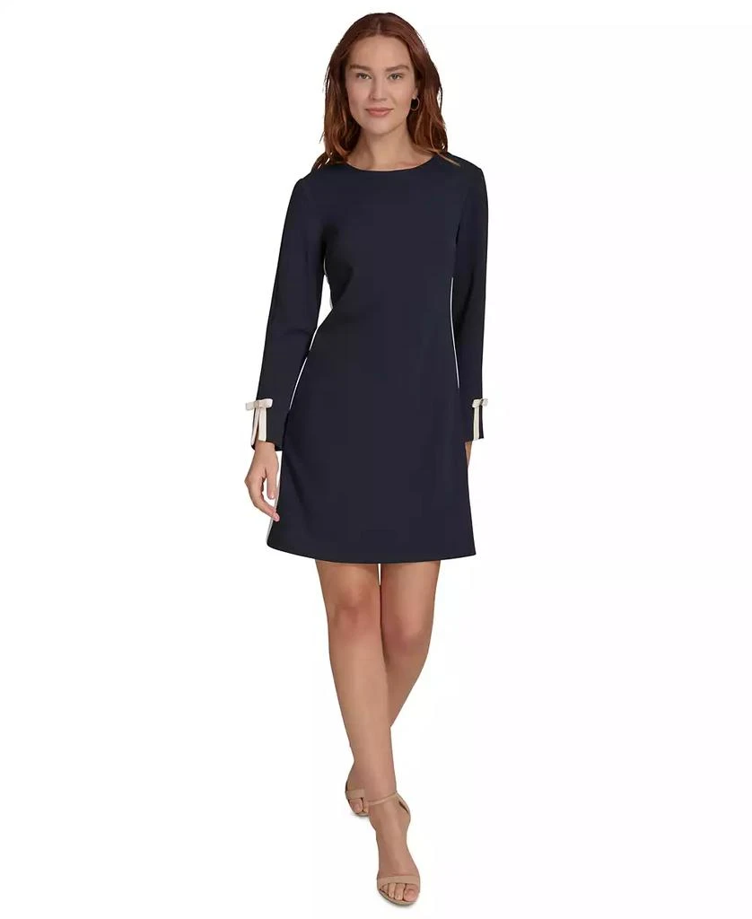 Tommy Hilfiger Petite Long-Sleeve Bow-Cuff Shift Dress 1