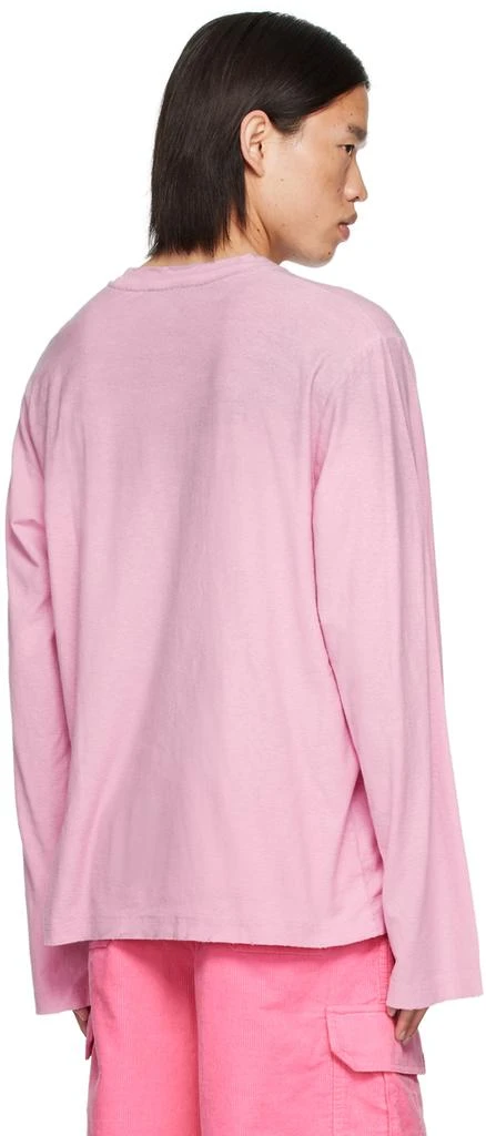 Acne Studios Pink Relaxed-Fit Long Sleeve T-Shirt 3