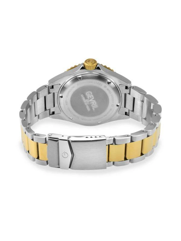 Gevril Wall Street 43MM Two Tone Stainless Steel Bracelet Watch 2
