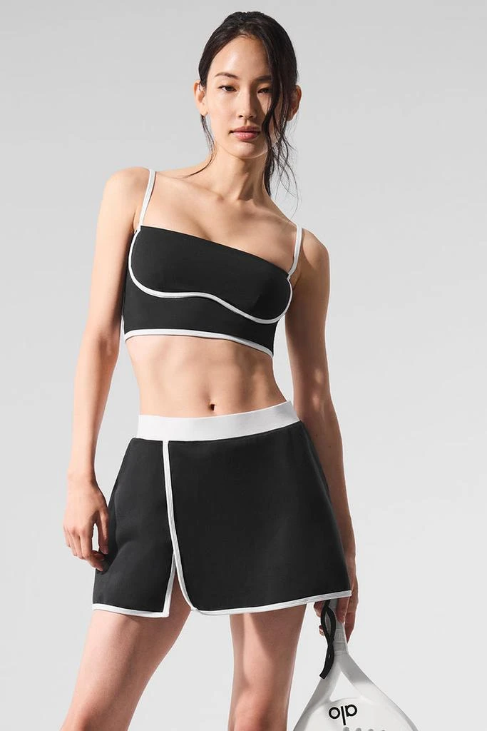 Alo Airbrush Streamlined Bra Tank - Black/White 1