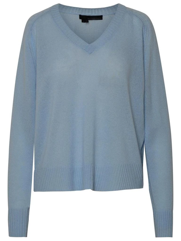 360 Cashmere 360 Cashmere Light Blue Cashmere 'Erin' Sweater 1