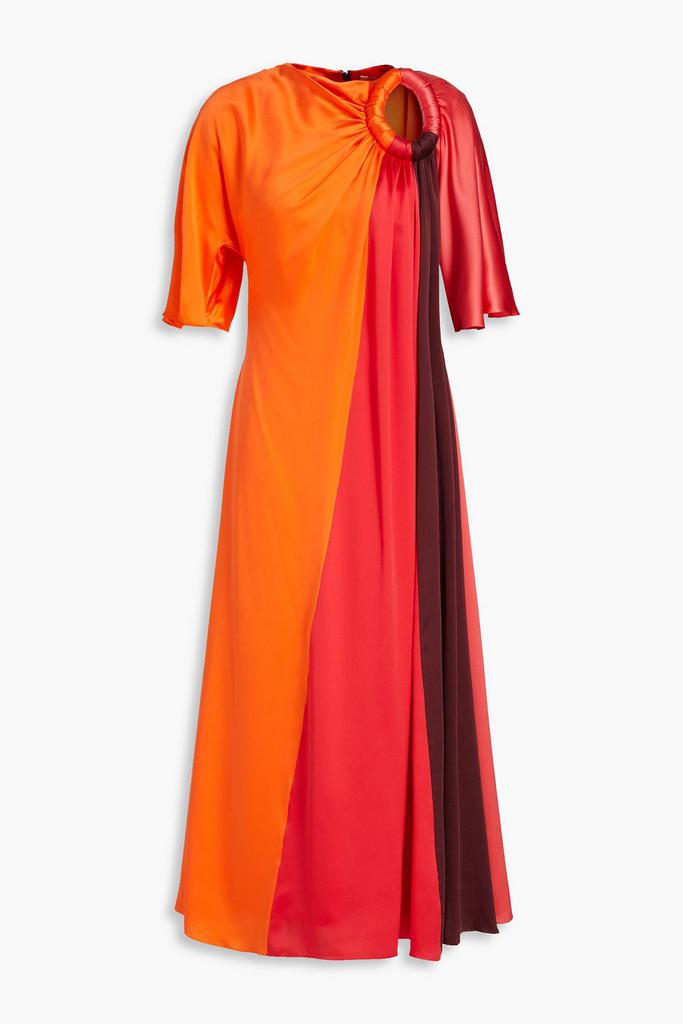 ROKSANDA Fiamma color-block silk-satin midi dress