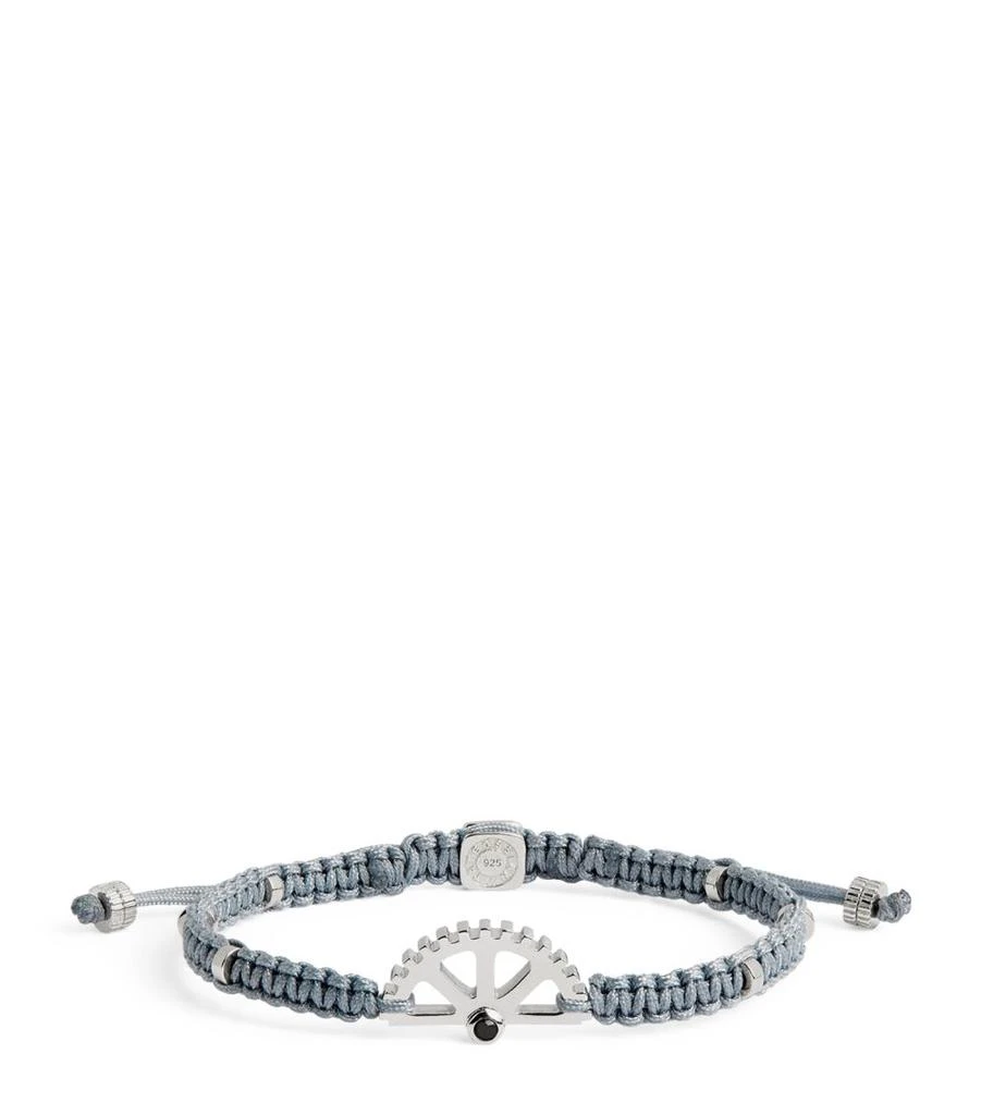 Tateossian Rhodium-Plated Silver Puzzle Gear Bracelet 1