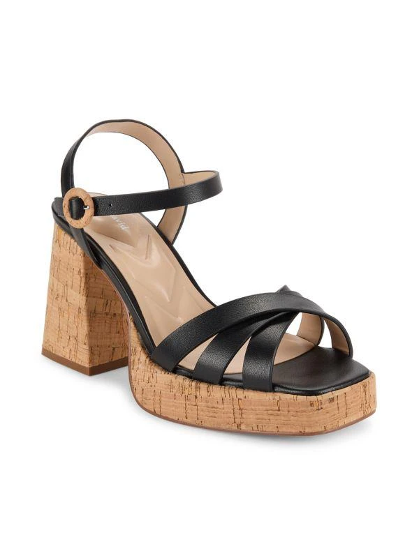 Charles David Barnaby Block Heel Leather Sandals 2