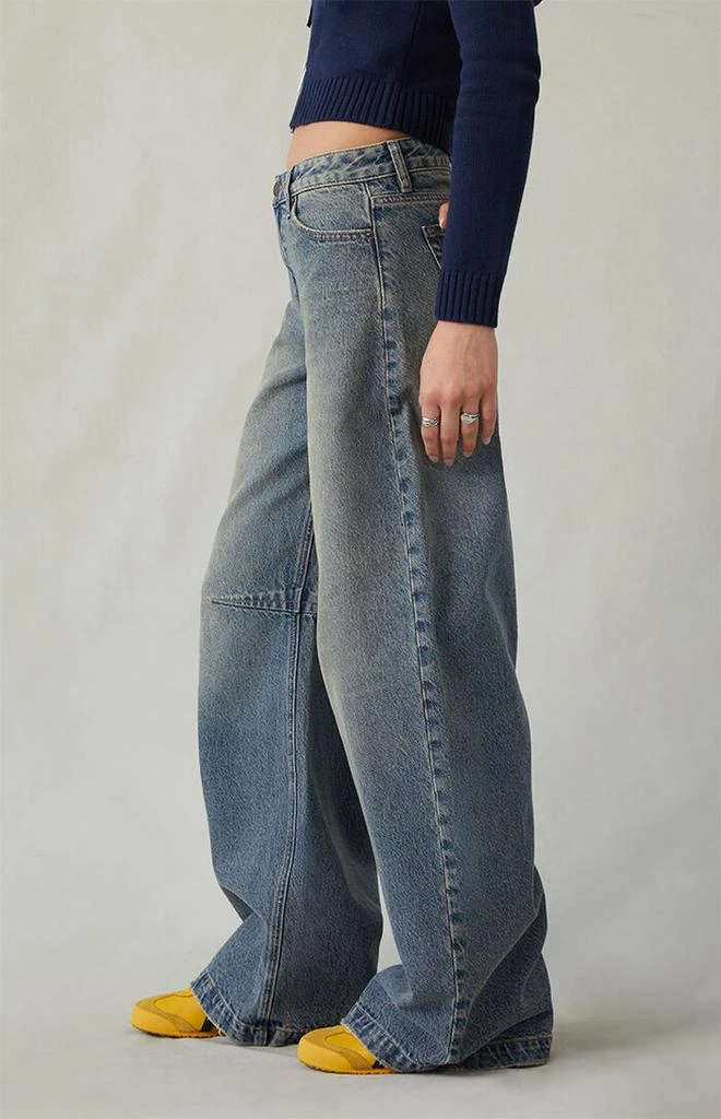 PacSun Remi Baggy Barrel Jeans Dart Dark Indigo 3