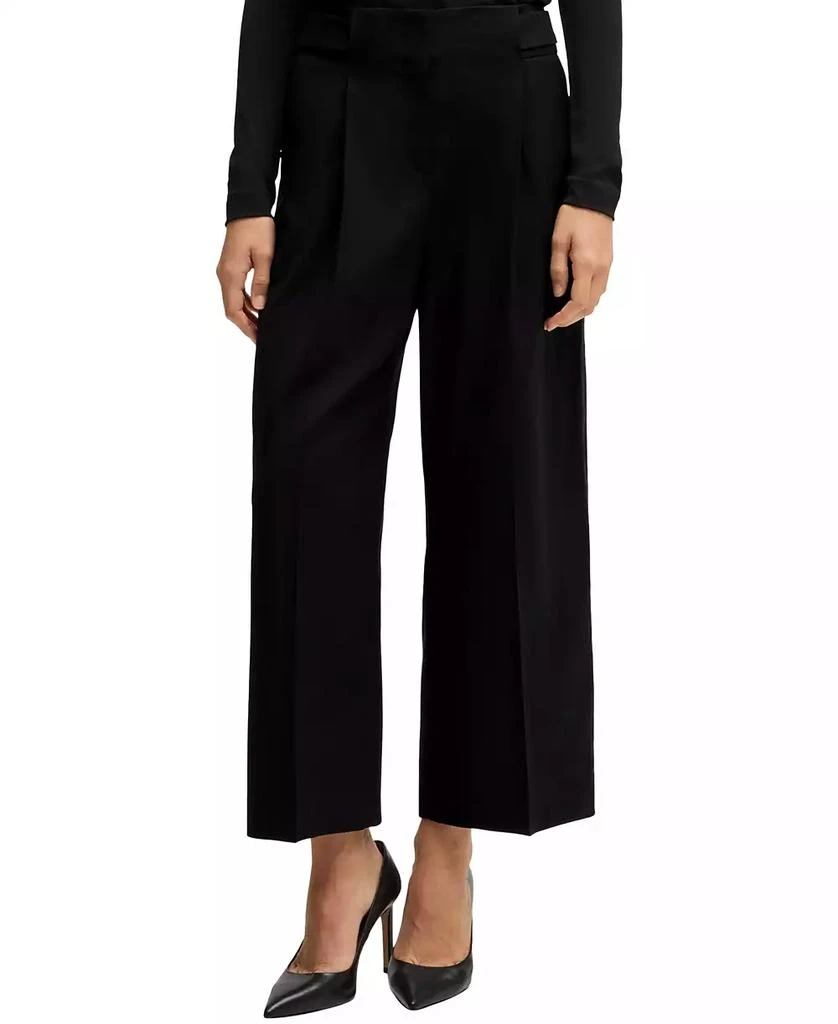 Hugo Boss Women's Regular-Fit High-Waisted Trousers 1