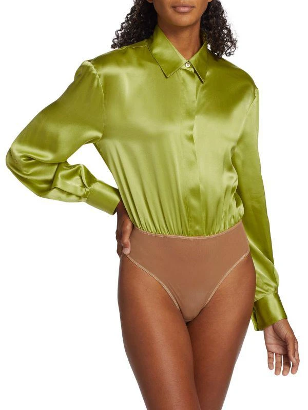 Sergio Hudson Silk Blouse Bodysuit 4