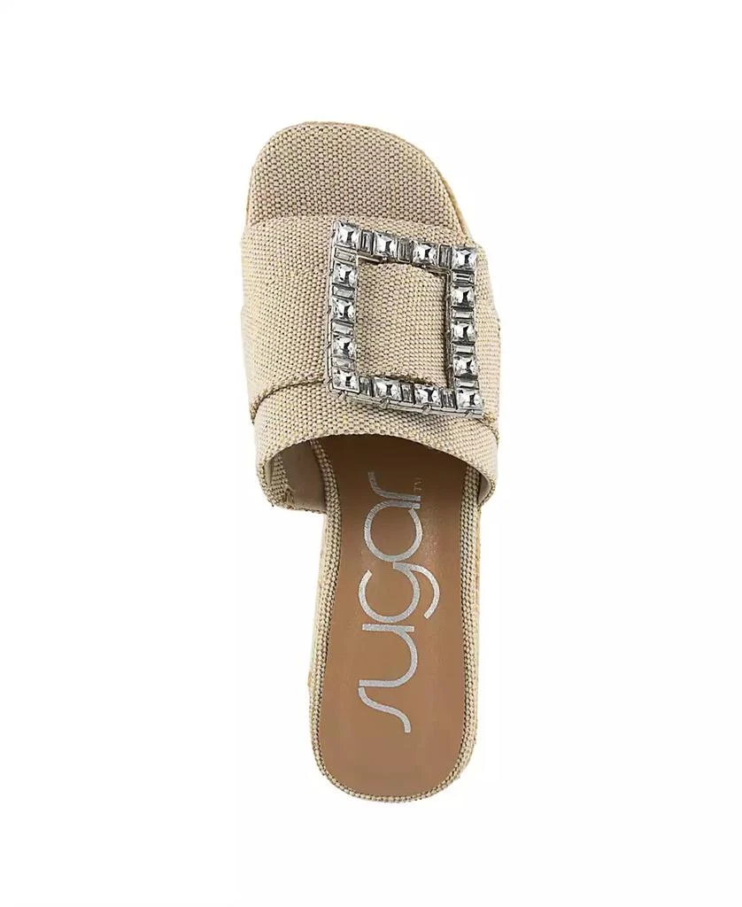 Sugar Women's Remote Embellished Buckle Espadrille Sandals 4