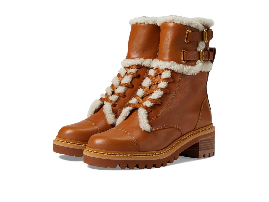 See by Chloé Mallory Combat Shearling Bootie
