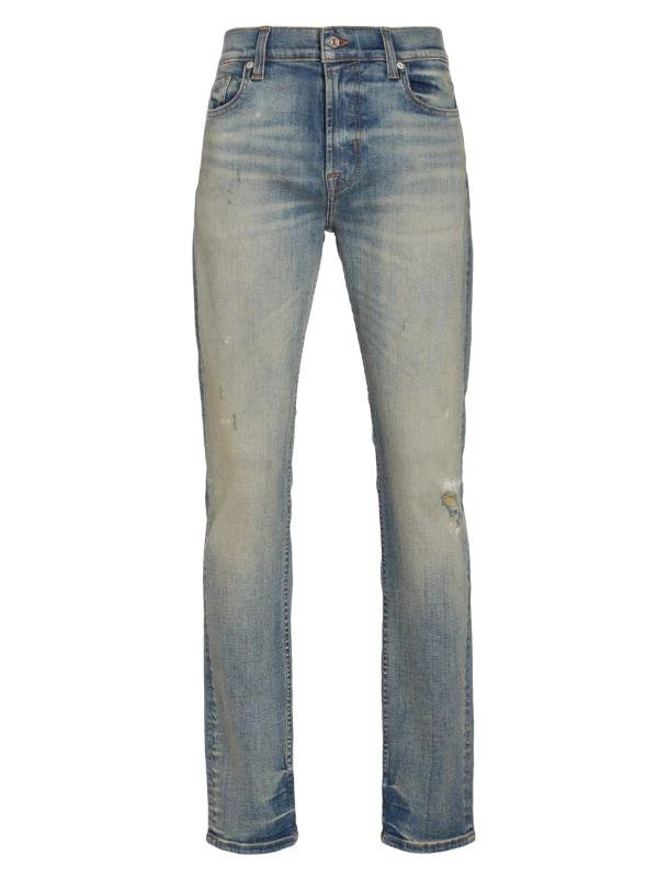 7 For All Mankind Paxtyn High Rise Distressed Jeans 5