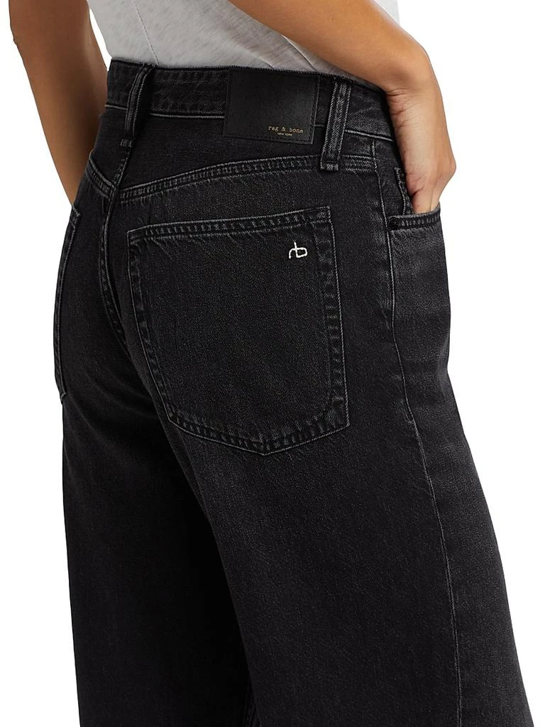 Rag & Bone Logan Mid-Rise Wide-Leg Jeans 6