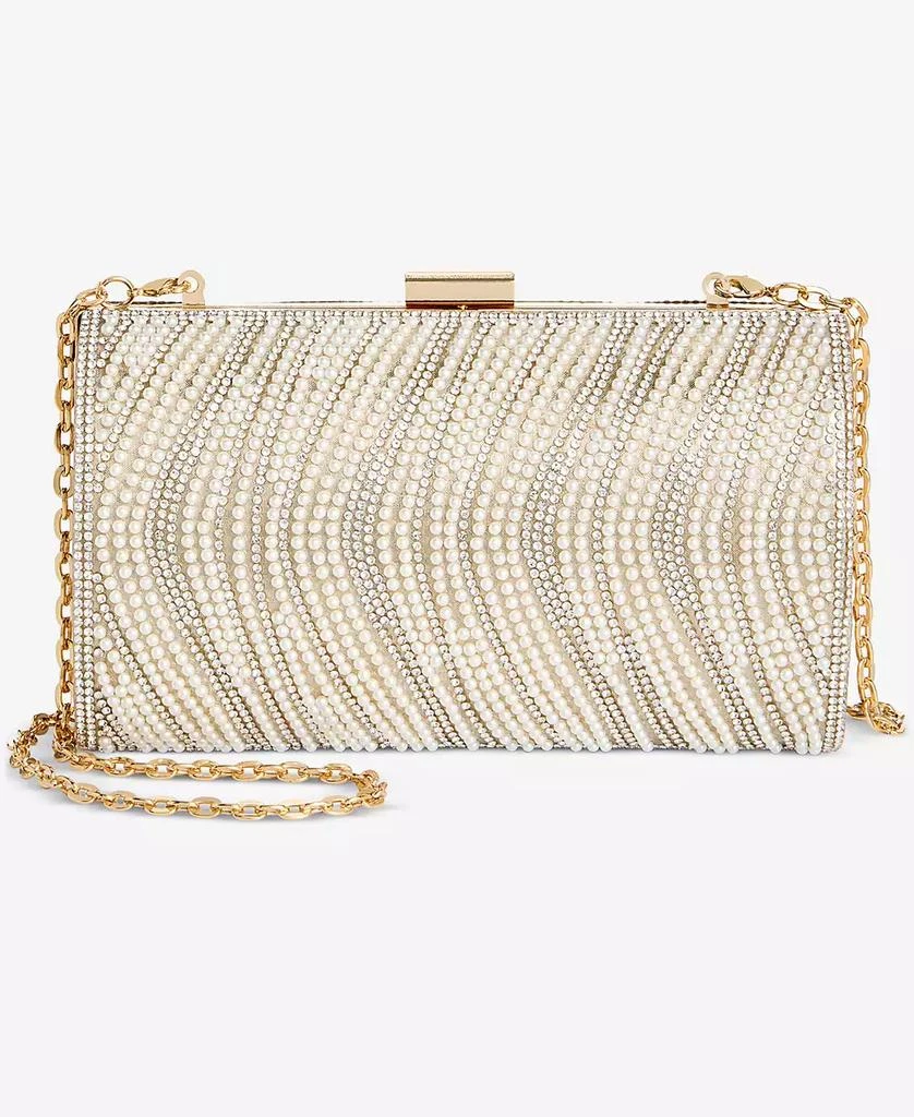 INC International Randdi Wavy Imitation Pearl Clutch, Exclusively at Macy's 1
