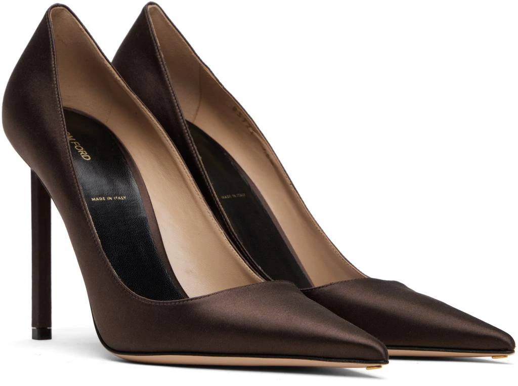 Tom Ford Brown Satin Betty Heels 4