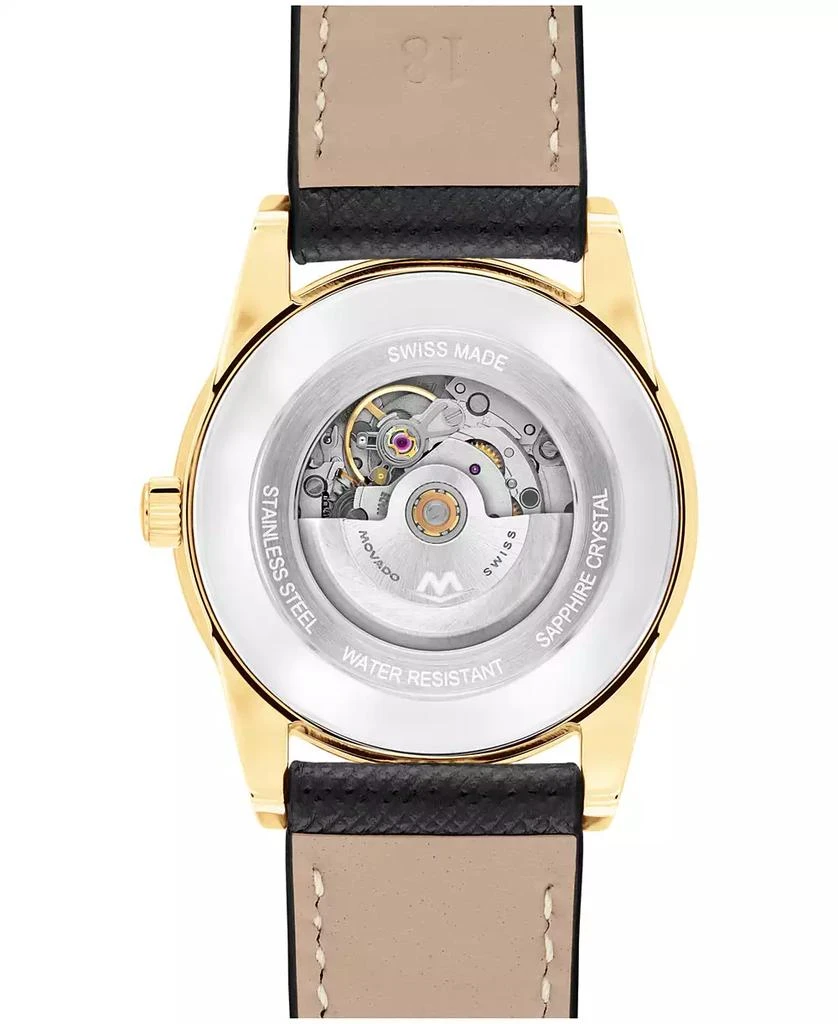 Movado Women's Museum Classic Swiss Automatic Black Leather Watch, 33mm 3