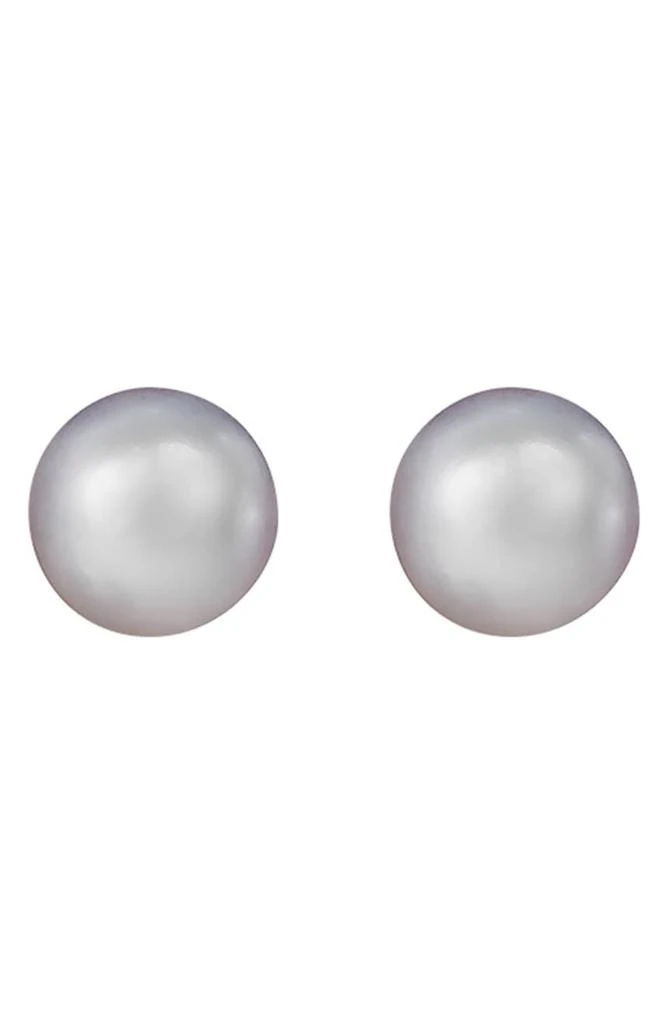 Splendid Pearls 14K Yellow Gold 5-5.5mm Greay Freshwater Pearl Stud Earrings 1