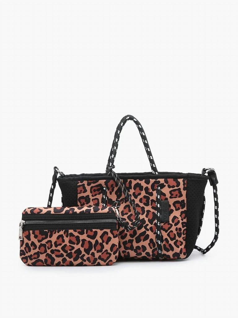 Jen & Co. Mini Neoprene Bag In Brown 1