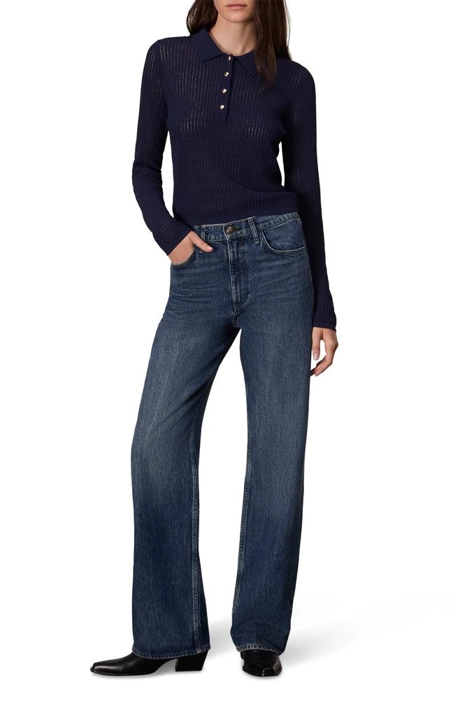 Rag 
Bone Viola Open Stitch Polo Sweater 6