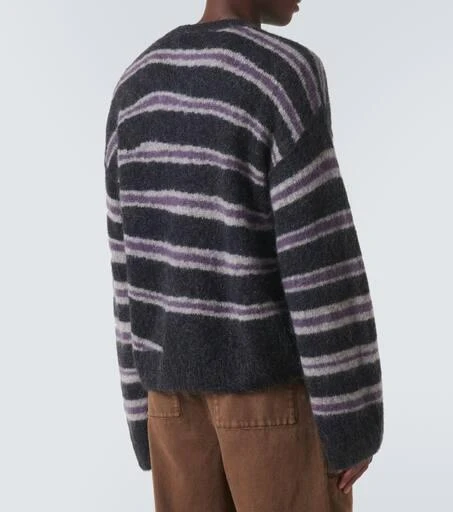 Acne Studios Striped wool and mohair-blend sweater 4