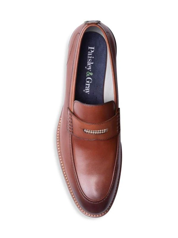 Paisley and Gray Houndstooth Penny Loafers 4