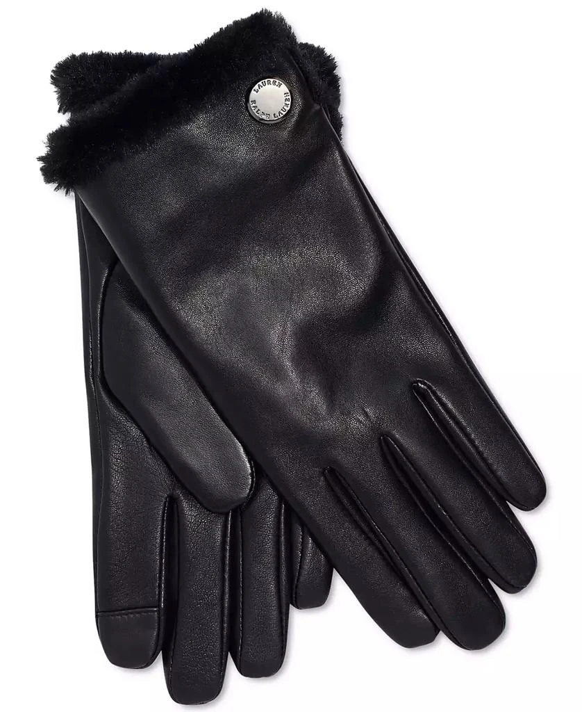 Ralph Lauren Women's Plush Lined Leather Gloves 1