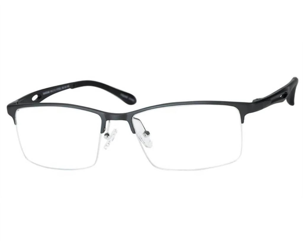 Haggar Men
s Hac112 Rectangle Eyeglasses In Steel