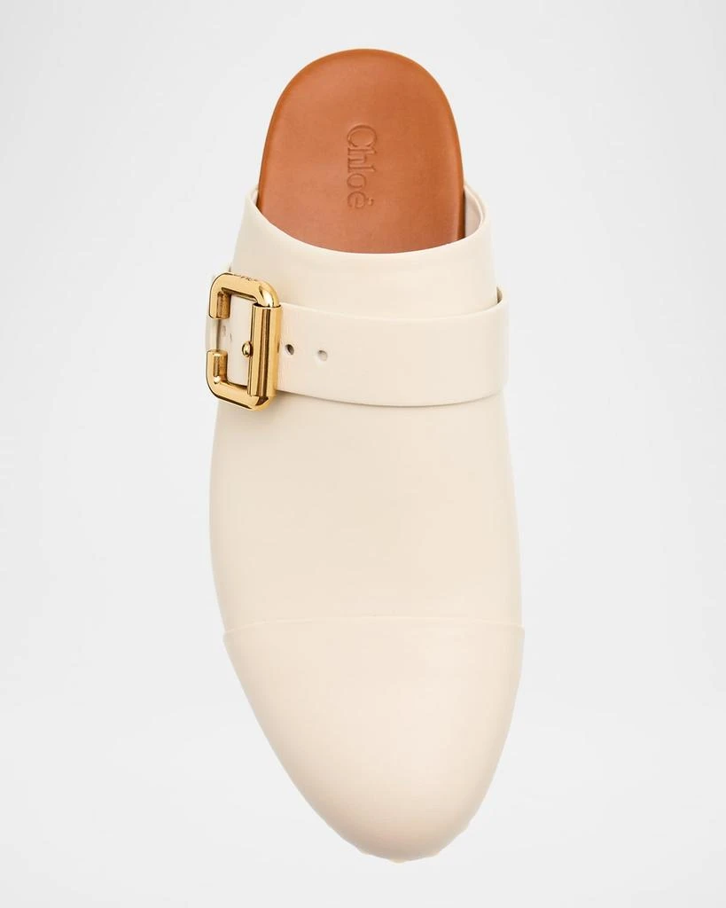 Chloé Jeannette Calf Leather Buckle Clogs 6