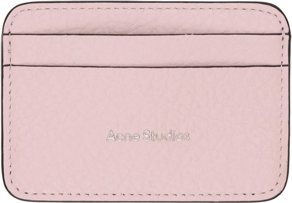 Acne Studios Pink Leather Card Holder