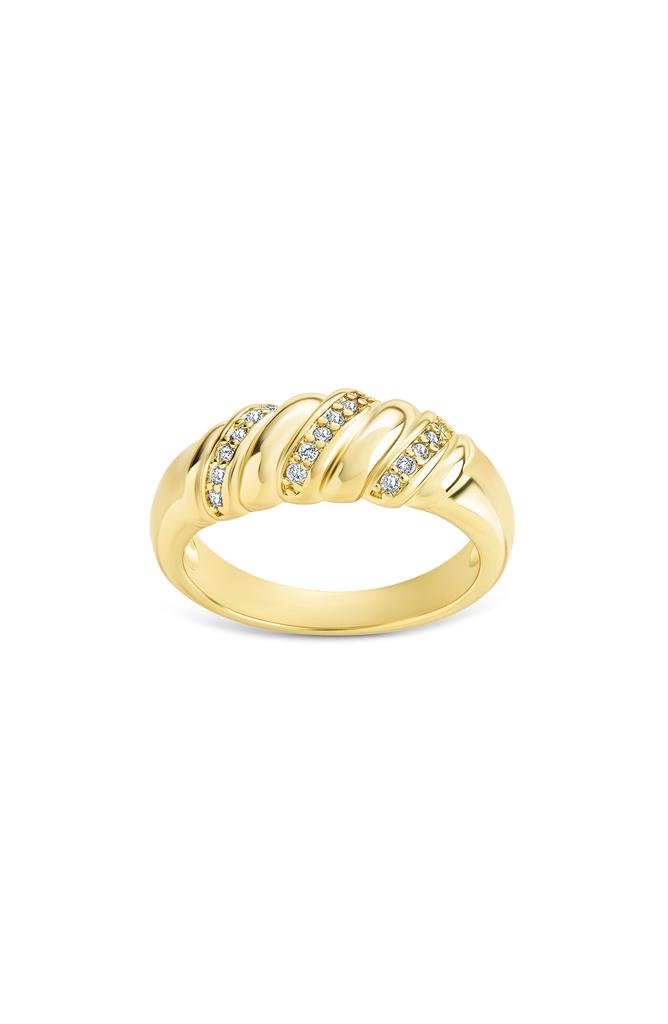 Sterling Forever Tonya Cubic Zirconia Pavé Twisted Ring