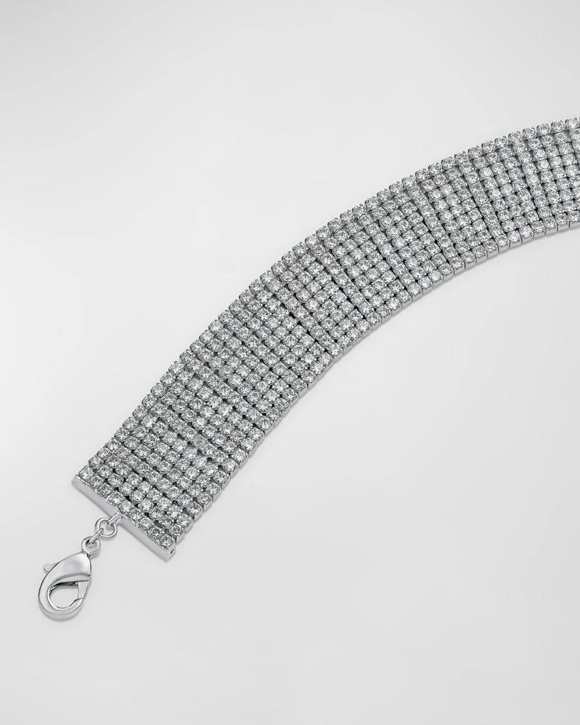 Kenneth Jay Lane Round Cubic Zirconia 9-Row Channel Choker Necklace 3