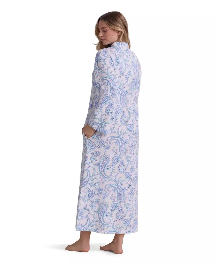 Miss Elaine Women
s Printed Zipper Long Sleepwear Robe 3