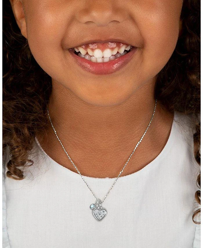 Tiny Blessings Girl's Sterling Silver Oh So Loved Birthstone 12 - 14" Necklace - Little Kid, Big Kid 2