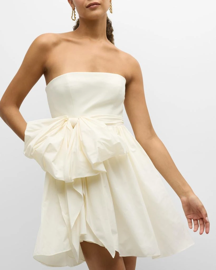 Cinq a Sept Liv Strapless Bow-Waist Mini Dress 7