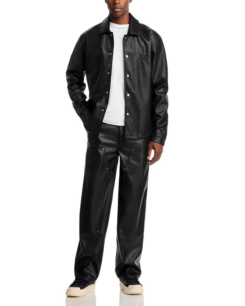 RTA Faux Leather Shacket 2