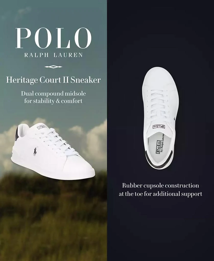 Ralph Lauren Men's Heritage Court II Leather Sneaker 6