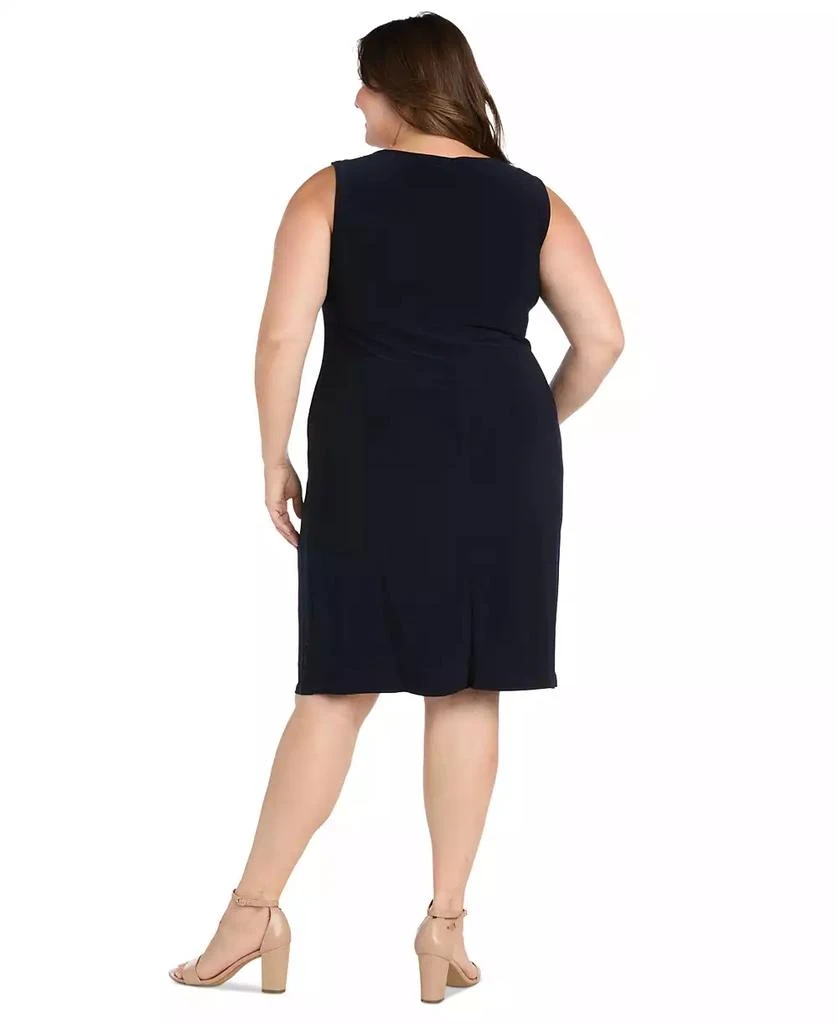 R & M Richards Plus Size Neck-Sheath Dress & Chiffon Jacket 6