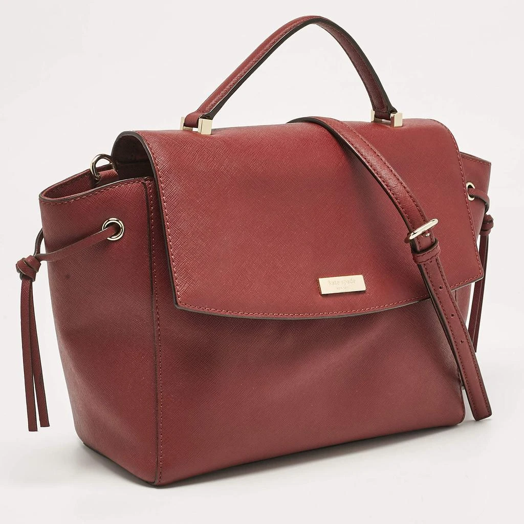 Kate Spade Kate Spade Maroon Leather Way Lilah Top Handle Bag 3