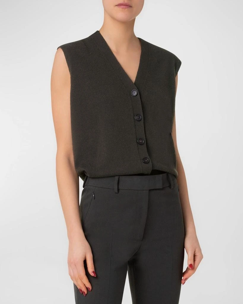 Akris V-Neck Cashmere Oversized Vest 4