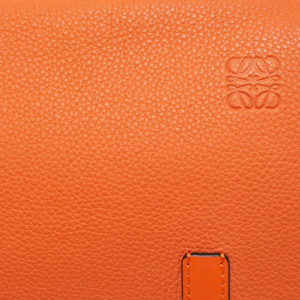 Loewe Loewe Orange/Beige Grained Leather Military Belt Bag   6