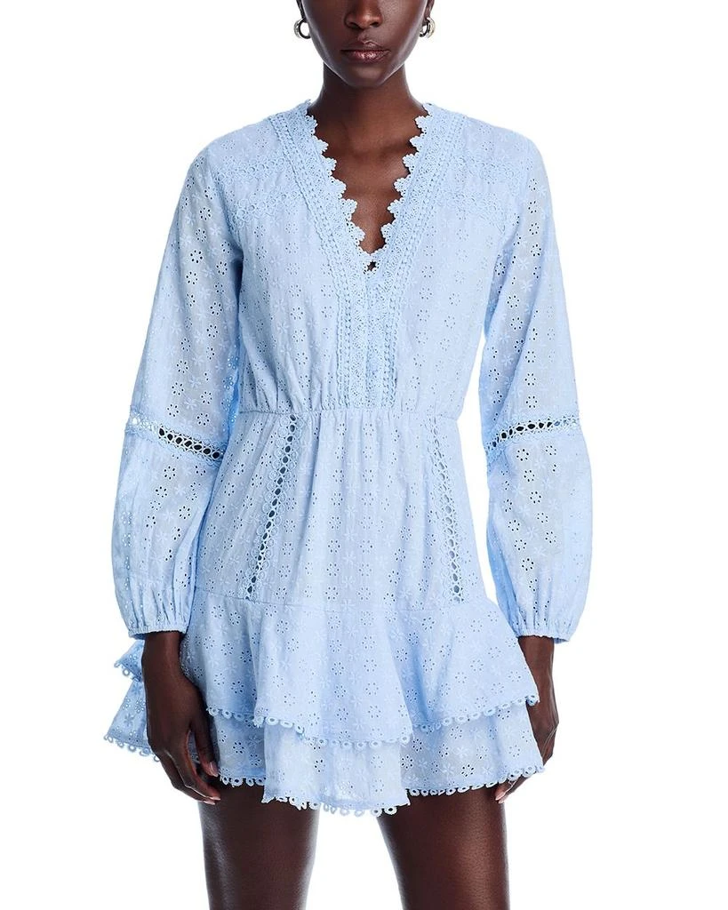 AQUA Eyelet Mini Dress - Exclusive 3