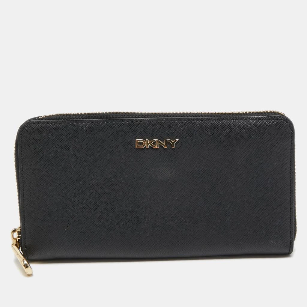 DKNY Dkny Black Leather Bryant Park Zip Around Wallet 1