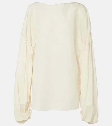Khaite Quico silk and cotton organza top 1