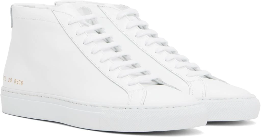 Common Projects White Original Achilles Mid Sneakers 4