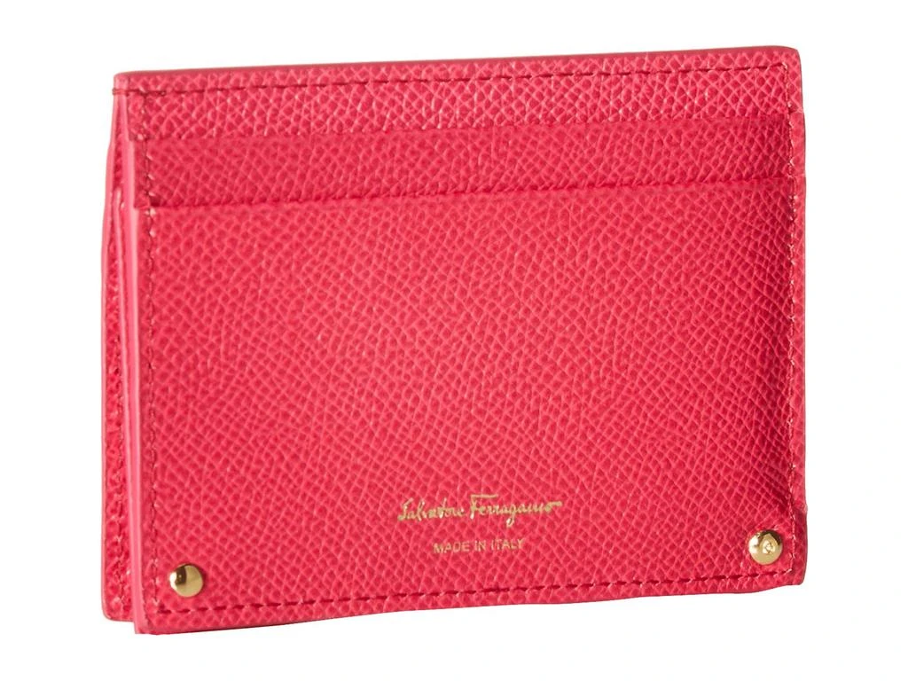 Salvatore Ferragamo Gancini Logo Leather Card Case 4