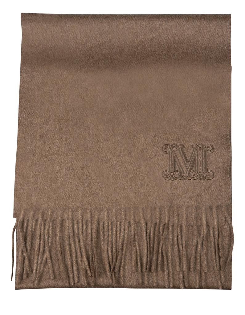 Max Mara Max Mara Logo Embroidered Fringed Scarf