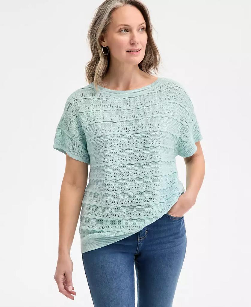 売れ筋商品|||スタイルアンドコー ニット&セーター アウター レディース Women's llic Pointelle Dolman-Sleeve Sweater, Exclusively at Macy's Lurex Camel Style & Co Women's Lurex Shine Pointelle Dolman-Sleeve