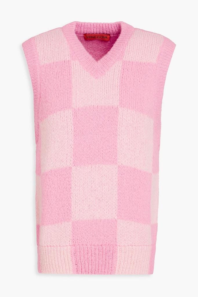 Stine Goya Checked jacquard-knit vest