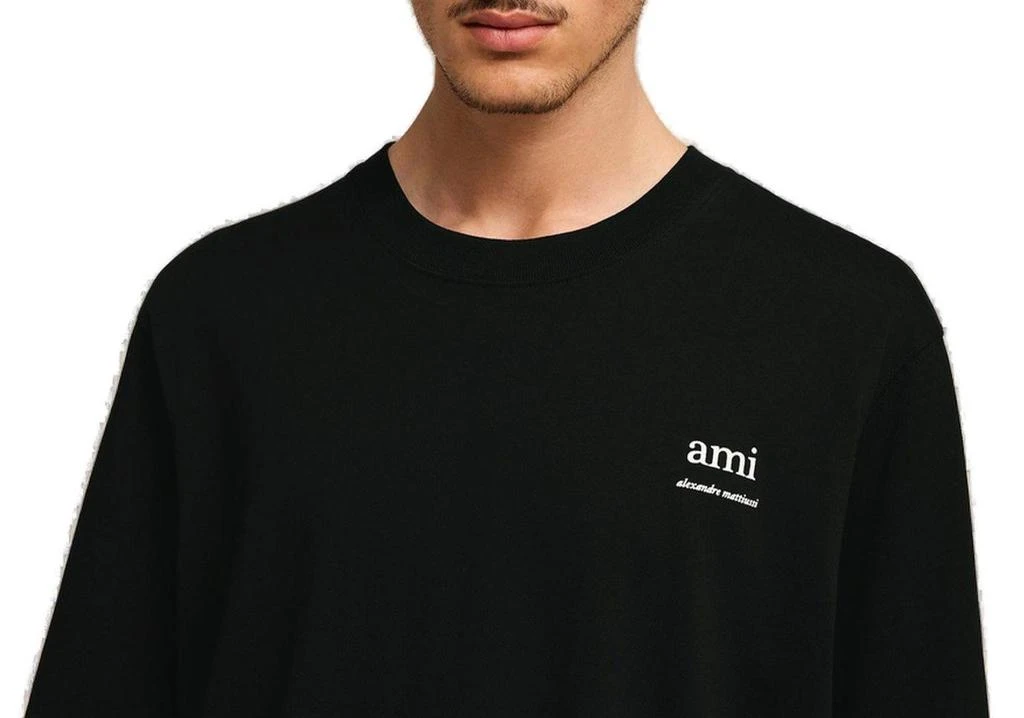 AMI AMI Paris Logo Printed Crewneck T-Shirt 5