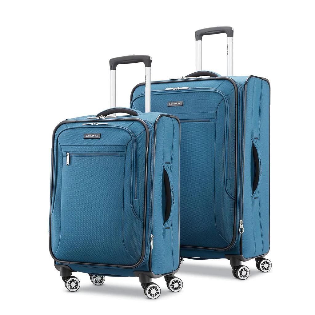 Samsonite Samsonite Ascella X Softside Expandable Luggage with Spinners, Teal, 2PC SET (Carry-on/Medium)