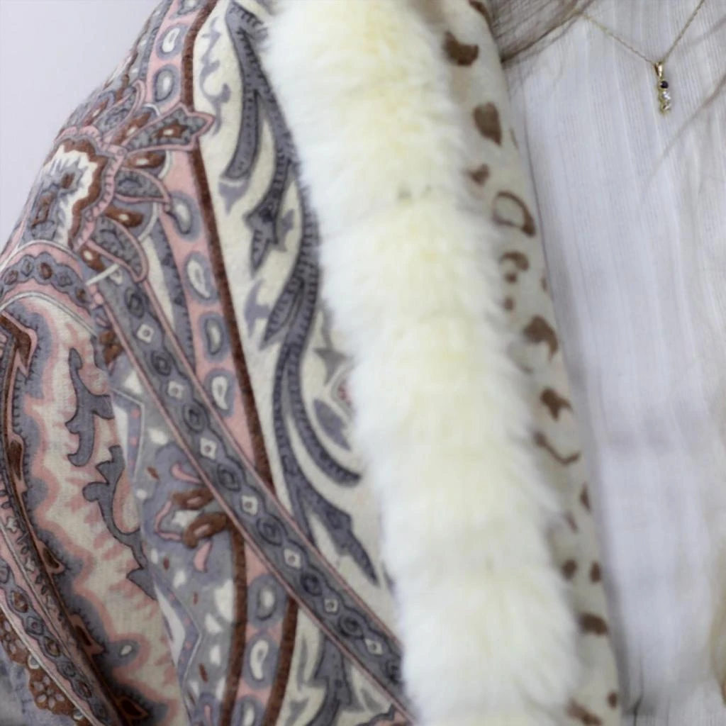 La Fiorentina La Fiorentina - Paisley/leopard Print Wrap With Faux Trim 5